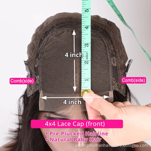 2021 Trending Style Wet Look Human Hair Lace Front Closure Wig Vendor Wholesale Natural Water Wave Indian Hair Front Lace Wigs